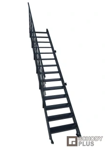 Flex Zink 14 black - plechové vonkajšie schody