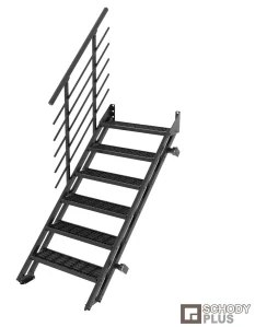 Flex Grid Zink 6 black - roštové vonkajšie schody