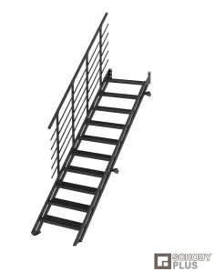 Flex Grid Zink 10 black - roštové vonkajšie schody
