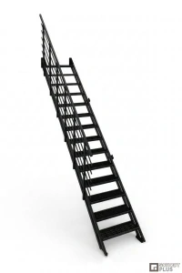 Flex Grid Zink 12 black - roštové vonkajšie schody