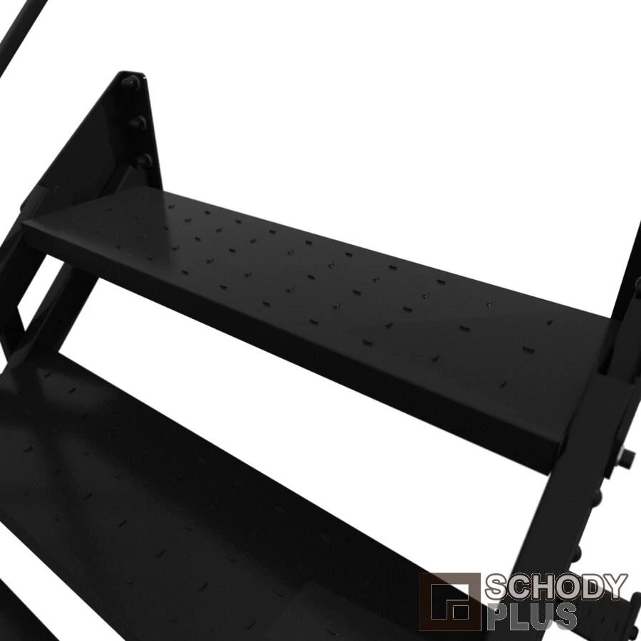 Flex Zink 10 black - plechové vonkajšie schody