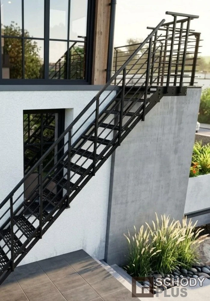Flex Grid Zink 12 black - roštové vonkajšie schody