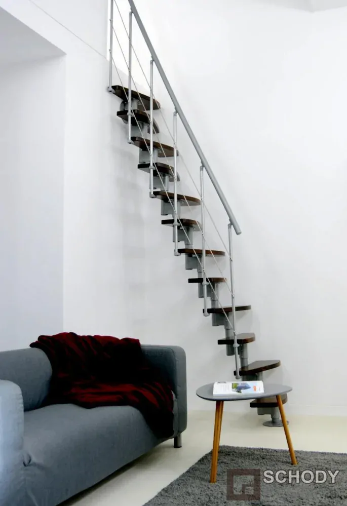 Mlynárske schody Nizza Grey Walnut